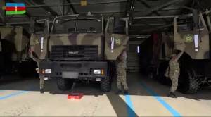 علامت جدید مبهم روی خودروهای نظامی باکو