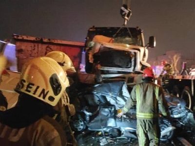 تعداد مصدومان و کشته‌شدگان تصادف زنجیره‌ای ۴۰ خودرو در آزادراه زنجان_قزوین