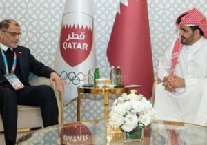 دیدار محمود خسروی وفا با رئیس کمیته ملی المپیک قطر