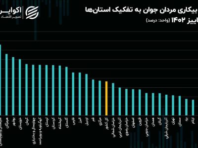 وضعیت نرخ بیکاری به تفکیک استان ها/ پنج استان کشور در صدر نرخ بیکاری