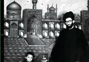 عکسی از رهبر انقلاب در کنار فرزندشان در دهه چهل