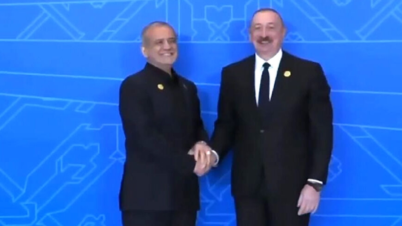 استقبال الهام علی‌اف از پزشکیان 