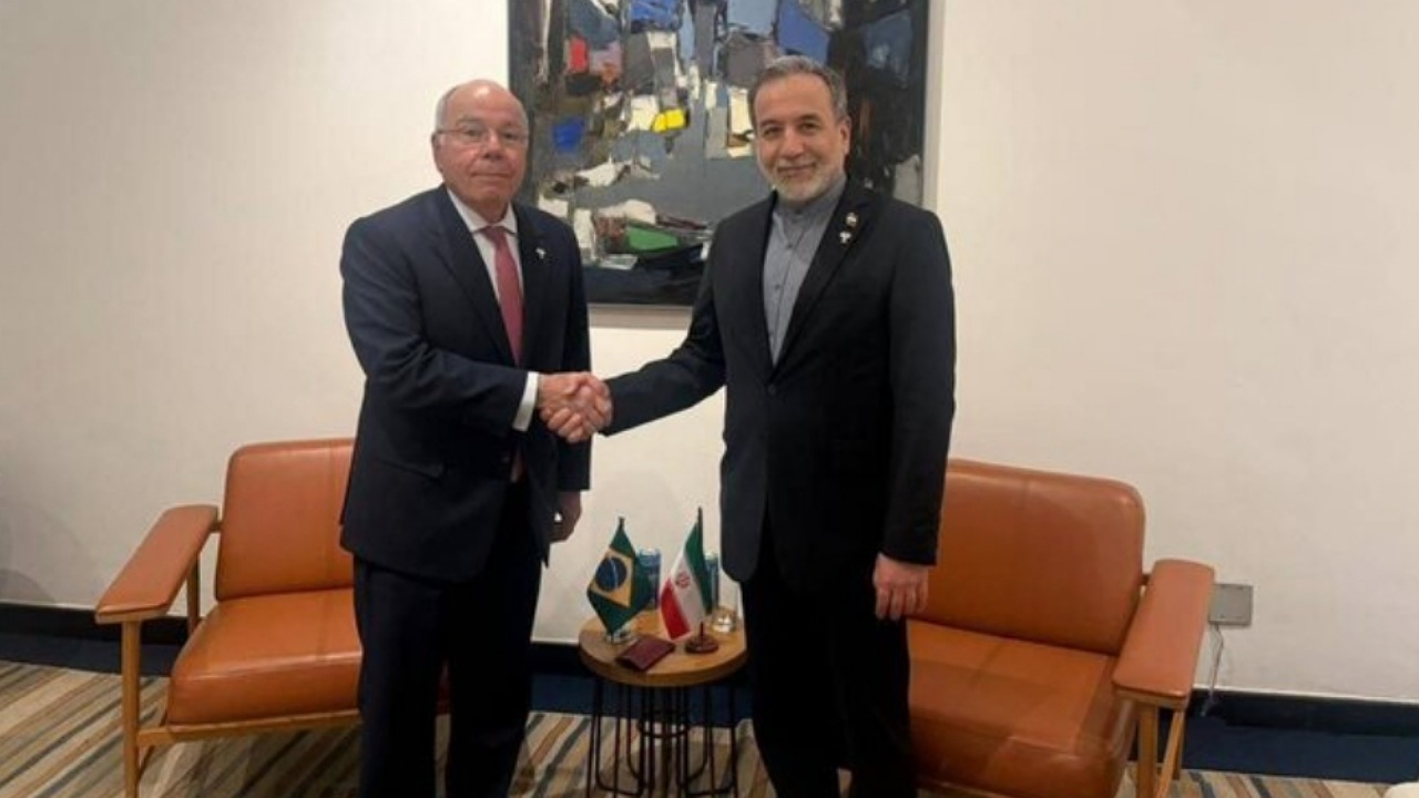 دیدار و گفتگوی وزرای خارجه ایران و برزیل در اجلاس سران بریکس