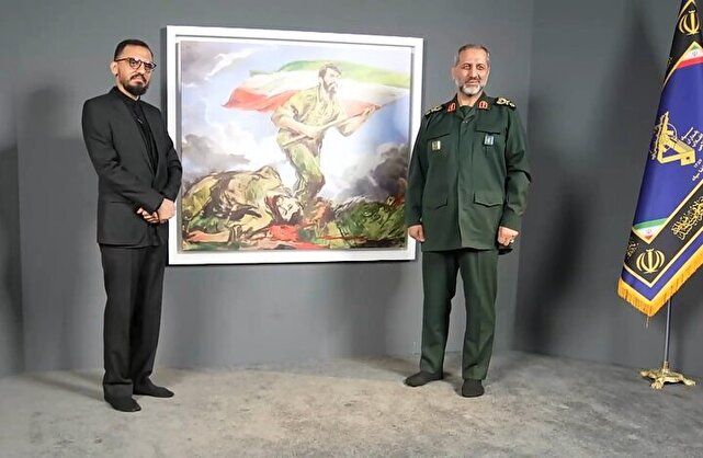 «پاسداران وطن» روح‌الامین به سردار موسوی اهدا شد