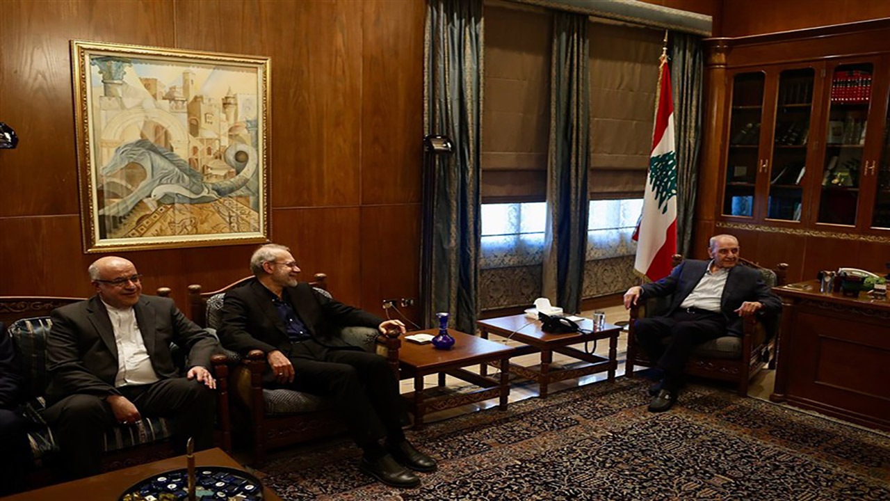 دیدار لاریجانی با رئیس مجلس لبنان