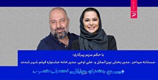 «مستانه مهاجر» مدیر بخش بینالملل و «علی اوجی» مدیر خانه جشنواره فیلم شهر شدند