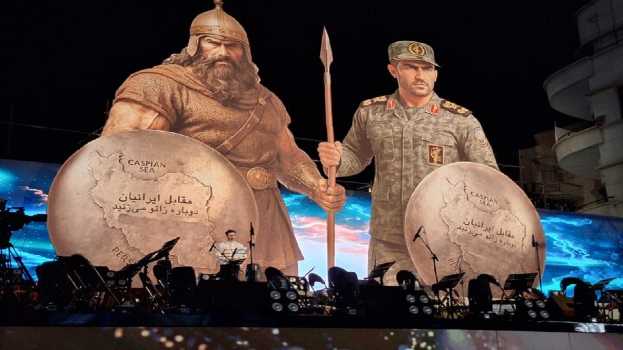 مجسمه «زانو‌ زنندگان برابر ایران» در میدان انقلاب رونمایی شد + فیلم