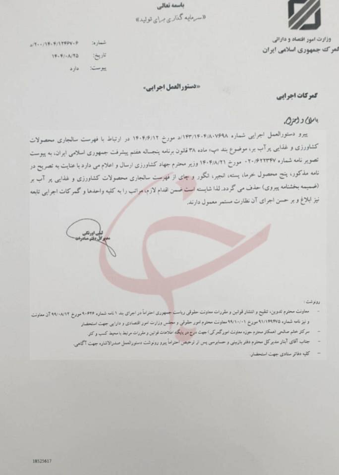 حذف ۵ محصول کشاورزی پر آب بر از لیست آب بر بودن+ عکس