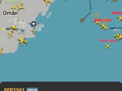 پهپاد سپاه در نزدیکی ناو آبراهام لینکلن