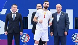 احمدعباسی ارزشمندترین بازیکن جام ملت‌های فوتسال آسیا شد