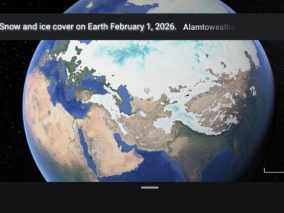 عکس: آخرین تصویر از پوشش برف و یخ بر روی زمین