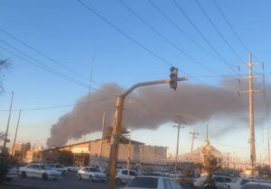 آتشسوزی شدید در شهرک صنعتی آبادان + عکس