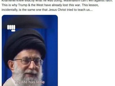 فیلمساز فرانسوی: خامنه‌ای همان درسی را به ما داد که عیسی مسیح به دنبال آن بود