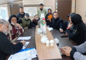 ایجاد ستاد تکریم ارباب رجوع در ورودی ساختمان تخریب شده شهرداری منطقه ۱۸