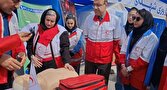 حضور بازیگران در جمع نیروهای هلالاحمر و آتشنشانان + فیلم