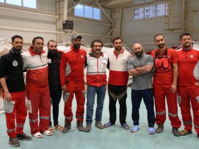 وحید رهبانی بازیگر سریال گاندو با نیروهای هلال احمر همراه شد