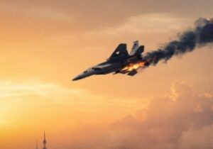 یک فروند هواپیمای F-18 ارتش تروریستی آمریکا مورد اصابت دقیق قرار گرفت