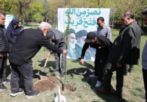 غرس نهال های مثمر و پالم های غول پیکر در جنوبغرب پایتخت