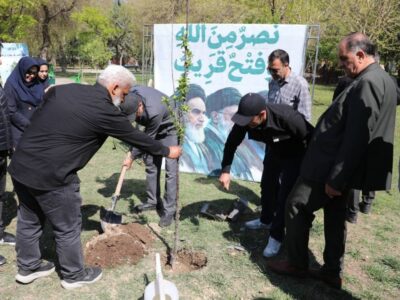 غرس نهال های مثمر و پالم های غول پیکر در جنوبغرب پایتخت