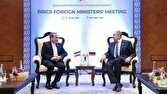 تاکید وزیران خارجه ایران و روسیه بر نقش سازنده بریکس در کاهش حل اختلافات کشورهای منطقه