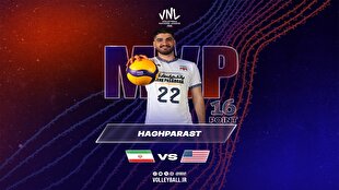 حق‌پرست امتیازآورترین بازیکن ایران در دیدار مقابل آمریکا
